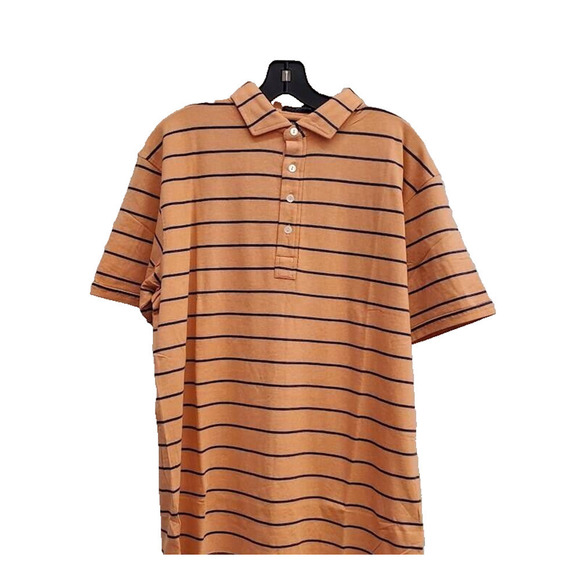 John Morgan Other - NWT - John Morgan Sportswear Polo Shirt L Men Peach Stripe Golf